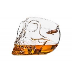 Whisky pohár lebka s projektilom