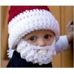 Mikulášska čiapka s bradou pre deti