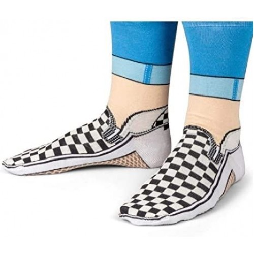 Ponožky 3D šachovnicové tenisky