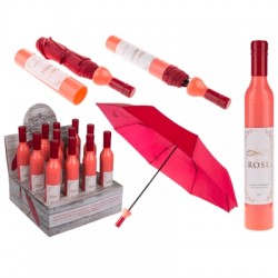 Dáždnik v tvare fľaše ružového vína