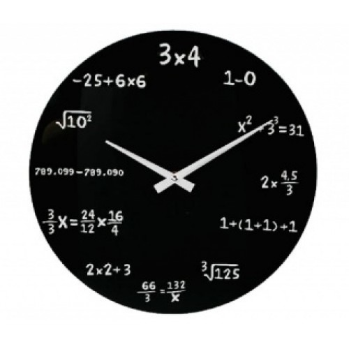 Matematické hodiny čierne