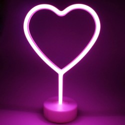 Neonové ružové srdce