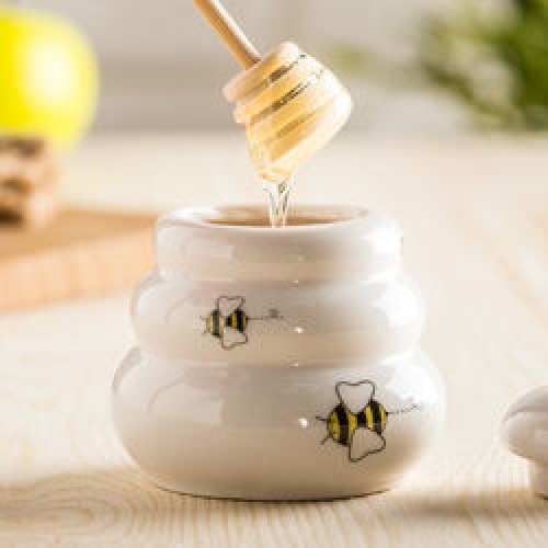 Porcelánová nádoba na med