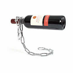 Originálny stojan na víno - reťaz