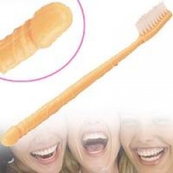 Zubná kefka v tvare penisu